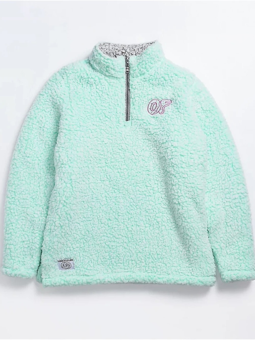 Odd Future Mint Sherpa Half-Zip Pullover